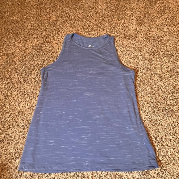 Nike Dri-FIT Tank Top Athletic Sleeveless‎ Activewear Top Blue Medium - Picture 1 of 6